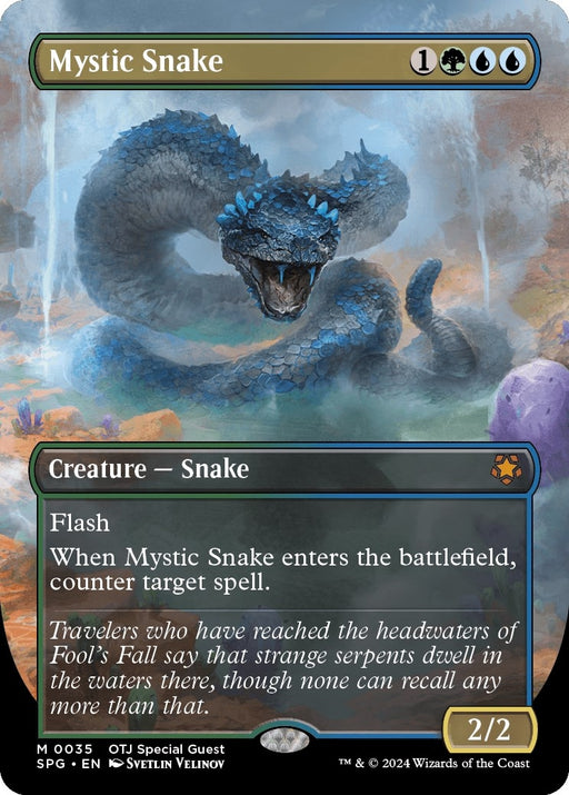 Image for Mystic Snake (Borderless) (35) [Special Guests] - Magic: The Gathering