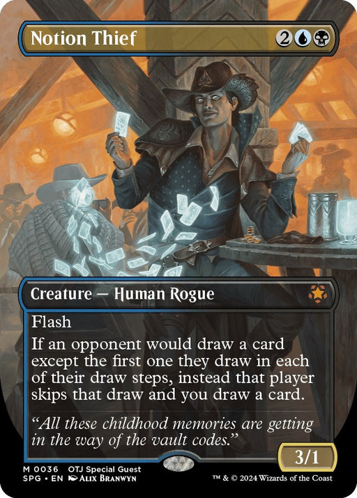 Image for Notion Thief (Borderless) (36) (Foil) [Special Guests] - Magic: The Gathering