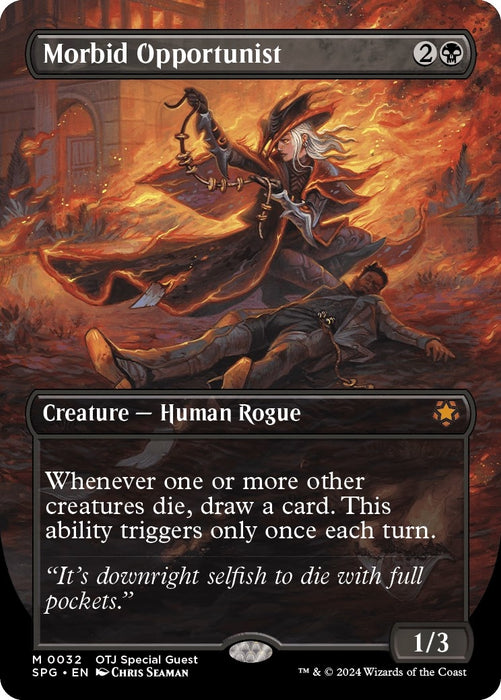 Image for Morbid Opportunist (Borderless) (32) (Foil) [Special Guests] - Magic: The Gathering