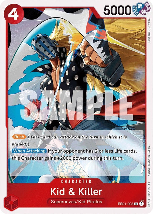 Image for Kid & Killer (EB01-003) (Foil) [Extra Booster: Memorial Collection] - One Piece Card Game