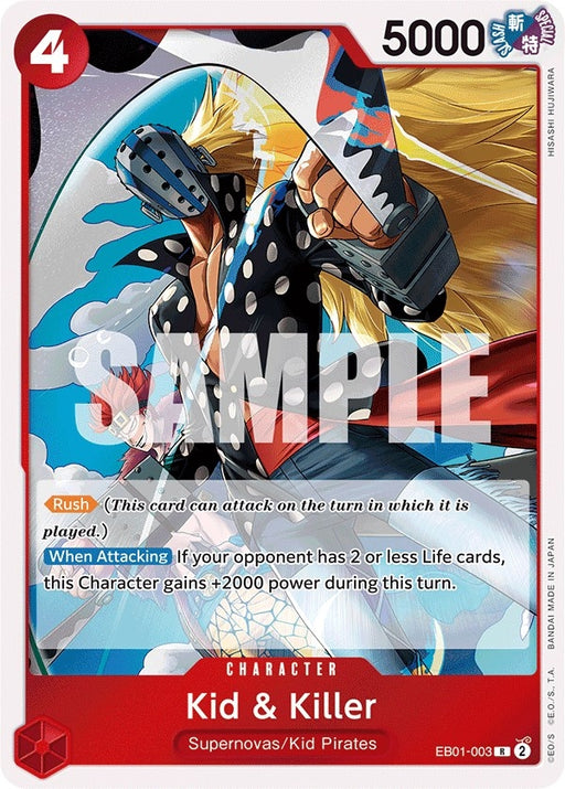 Image for Kid & Killer (EB01-003) (Foil) [Extra Booster: Memorial Collection] - One Piece Card Game