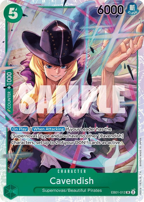 Image for Cavendish (EB01-012) (Foil) [Extra Booster: Memorial Collection] - One Piece Card Game