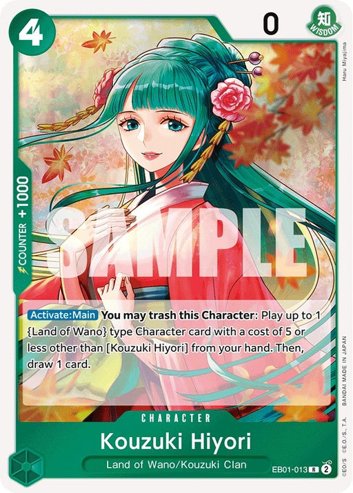 Image for Kouzuki Hiyori (EB01-013) (Foil) [Extra Booster: Memorial Collection] - One Piece Card Game