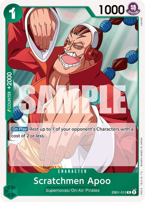 Scratchmen Apoo (EB01-015) (Foil) [Extra Booster: Memorial Collection]