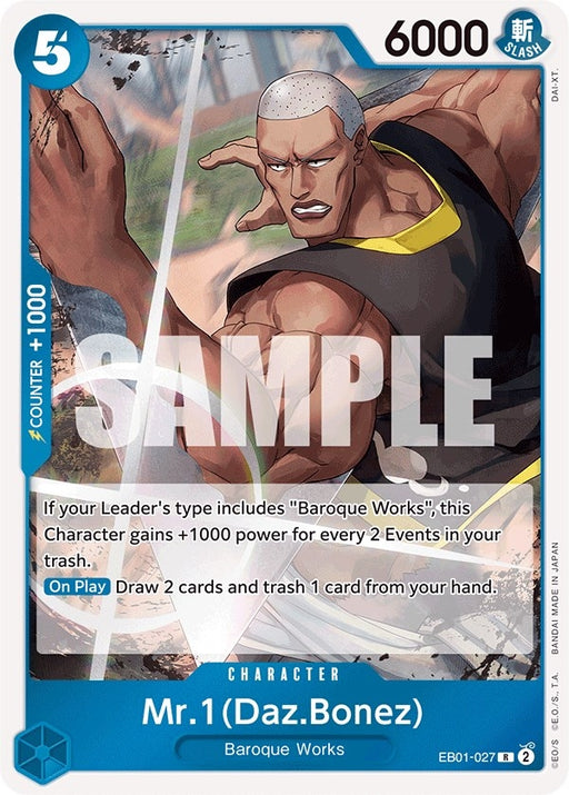 Image for Mr. 1 (Daz.Bonez) (EB01-027) (Foil) [Extra Booster: Memorial Collection] - One Piece Card Game