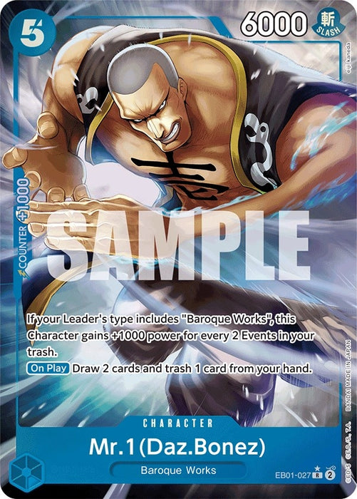 Mr. 1 (Daz.Bonez) (Alternate Art) (EB01-027) (Foil) [Extra Booster: Memorial Collection]
