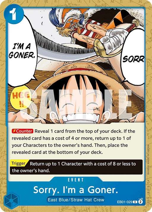 Image for Sorry. I'm a Goner. (EB01-029) [Extra Booster: Memorial Collection] - One Piece Card Game