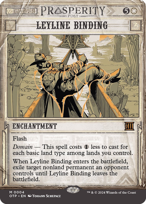 Image for Leyline Binding (4) (Foil) [Outlaws of Thunder Junction: Breaking News] - Magic: The Gathering