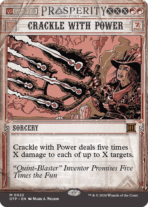 Image for Crackle with Power (22) (Foil) [Outlaws of Thunder Junction: Breaking News] - Magic: The Gathering