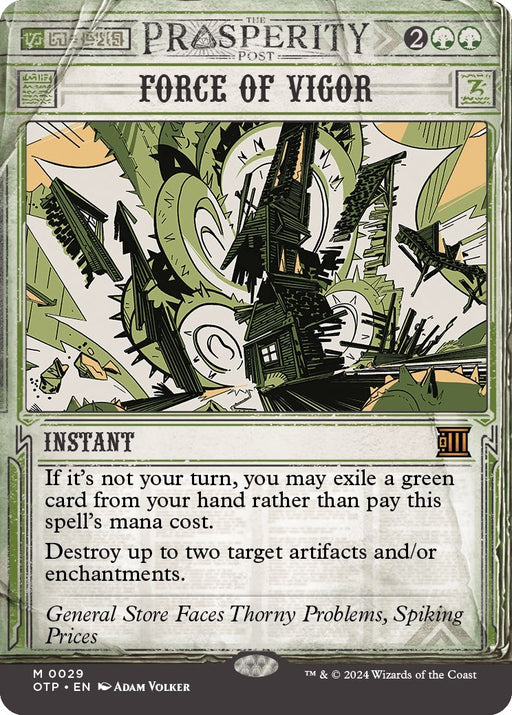 Image for Force of Vigor (29) (Foil) [Outlaws of Thunder Junction: Breaking News] - Magic: The Gathering
