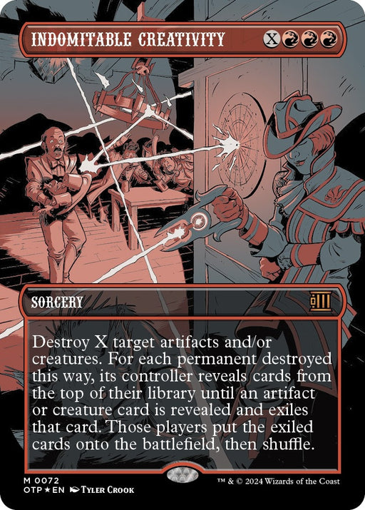 Image for Indomitable Creativity (Textured Foil) (72) (Foil) [Outlaws of Thunder Junction: Breaking News] - Magic: The Gathering