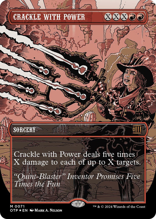 Image for Crackle with Power (Textured Foil) (71) (Foil) [Outlaws of Thunder Junction: Breaking News] - Magic: The Gathering