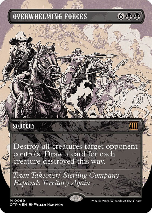 Image for Overwhelming Forces (Textured Foil) (69) (Foil) [Outlaws of Thunder Junction: Breaking News] - Magic: The Gathering