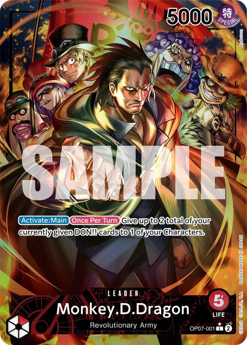 Image for Monkey.D.Dragon (001) (Parallel) (OP07-001) (Foil) [500 Years in the Future] - One Piece Card Game
