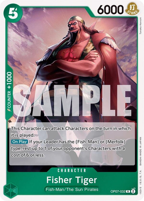 Image for Fisher Tiger (OP07-032) (Foil) [500 Years in the Future] - One Piece Card Game