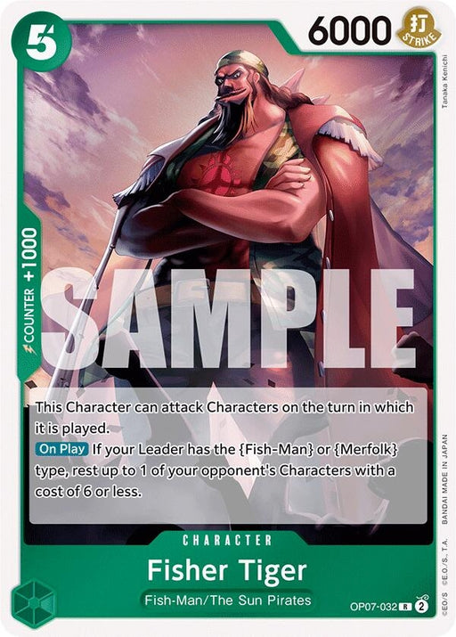 Image for Fisher Tiger (OP07-032) (Foil) [500 Years in the Future] - One Piece Card Game
