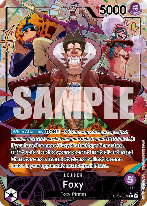 Image for Foxy (059) (Parallel) (OP07-059) (Foil) [500 Years in the Future] - One Piece Card Game