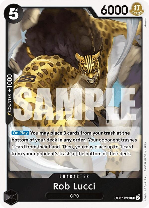 Image for Rob Lucci (093) (OP07-093) (Foil) [500 Years in the Future] - One Piece Card Game