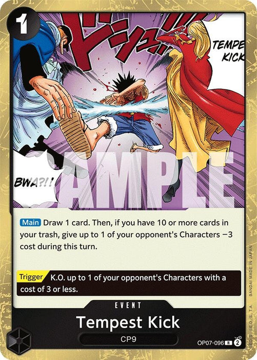 Tempest Kick (OP07-096) (Foil) [500 Years in the Future]