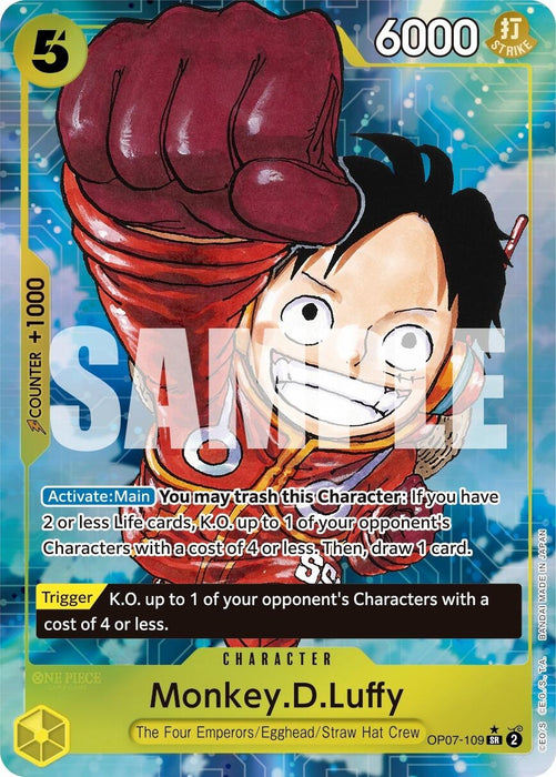 Image for Monkey.D.Luffy (109) (Parallel) (OP07-109) (Foil) [500 Years in the Future] - One Piece Card Game