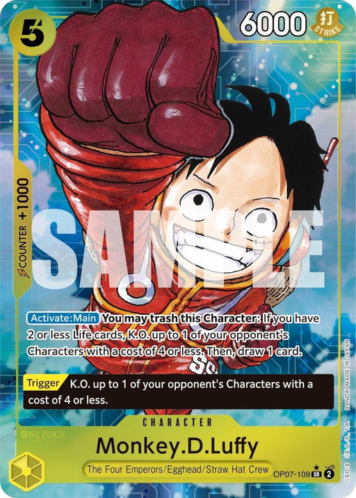 Image for Monkey.D.Luffy (109) (Parallel) (OP07-109) (Foil) [500 Years in the Future] - One Piece Card Game