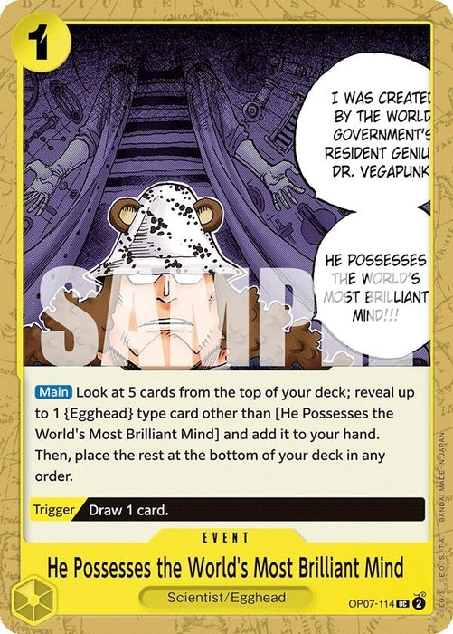 Image for He Possesses the World's Most Brilliant Mind (OP07-114) [500 Years in the Future] - One Piece Card Game