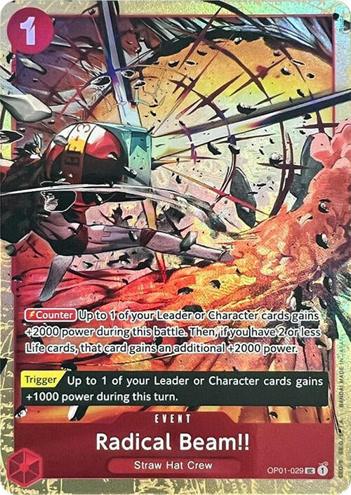 Image for Radical Beam!! (Premium Card Collection -Best Selection Vol. 1-) (OP01-029) (Foil) [One Piece Promotion Cards] - One Piece Card Game