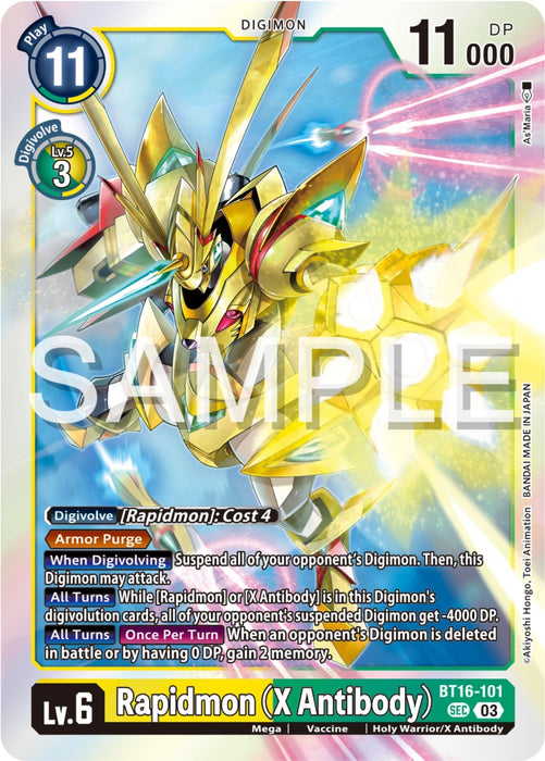 Rapidmon (X Antibody) (BT16-101 SEC) (Foil) [Beginning Observer]