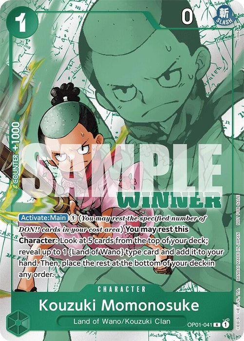 Image for Kouzuki Momonosuke (Winner Pack Vol. 7) (OP01-041) (Foil) [One Piece Promotion Cards] - One Piece Card Game