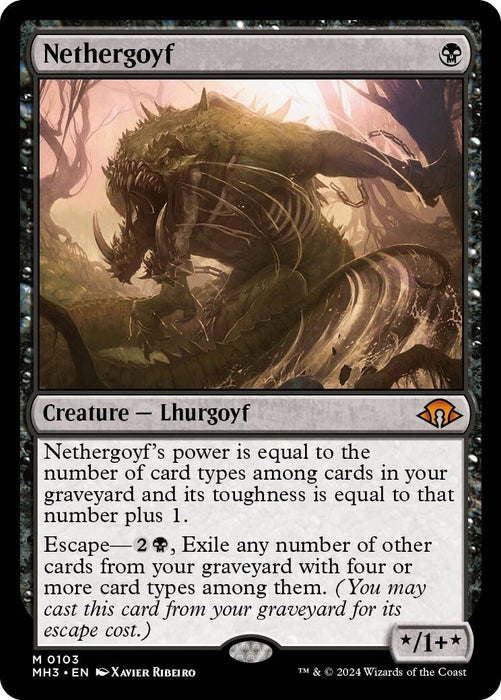 Image for Nethergoyf (103) (Foil) [Modern Horizons 3] - Magic: The Gathering