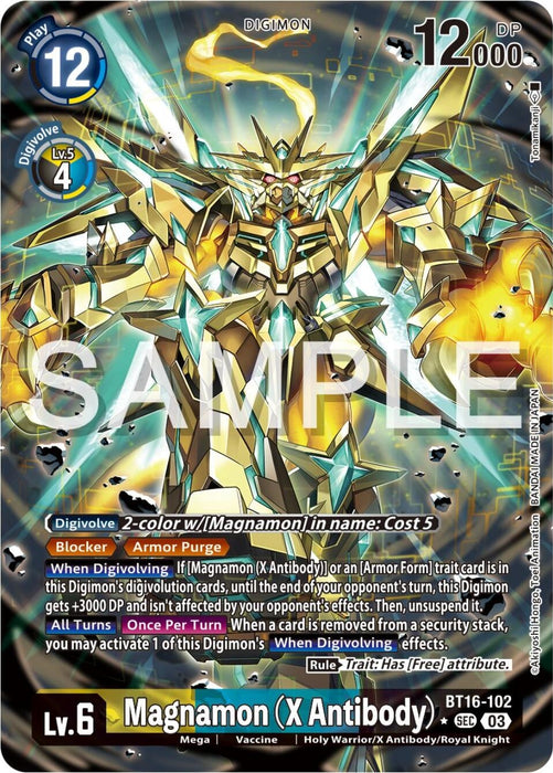 Magnamon (X Antibody) (Alternate Art) (BT16-102 SEC) (Foil) [Beginning Observer]