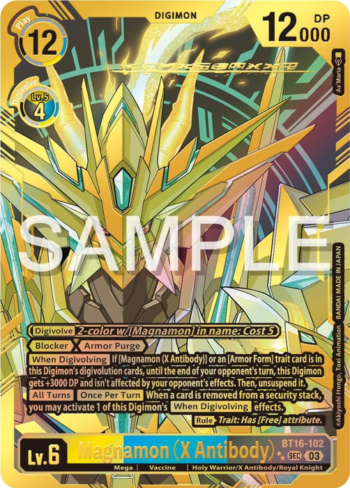 Magnamon (X Antibody) (Textured) (BT16-102 SEC) (Foil) [Beginning Observer]