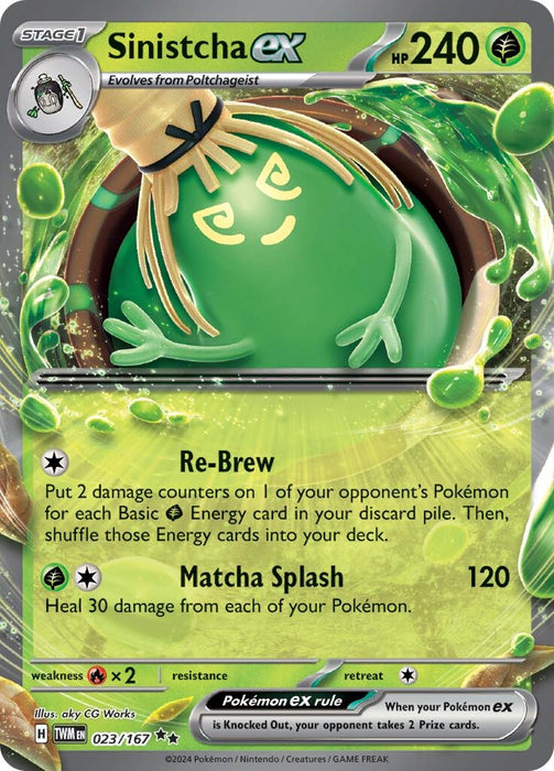 Image for Sinistcha ex (023/167) (Holofoil) [SV06: Twilight Masquerade] (TWM) - Pokemon