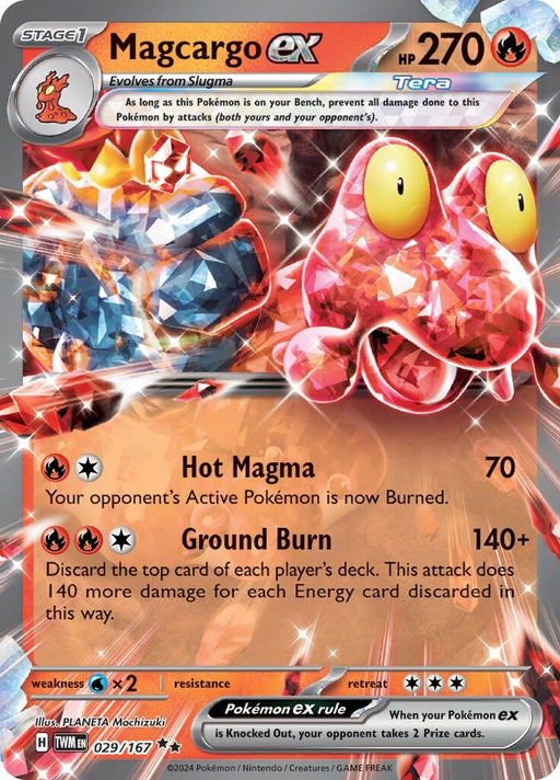 Image for Magcargo ex (029/167) (Holofoil) [SV06: Twilight Masquerade] (TWM) - Pokemon