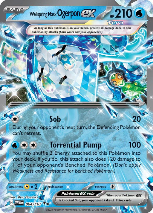 Image for Wellspring Mask Ogerpon ex (064/167) (Holofoil) [SV06: Twilight Masquerade] (TWM) - Pokemon