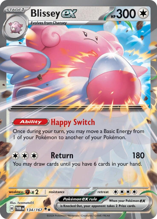 Image for Blissey ex (134/167) (Holofoil) [SV06: Twilight Masquerade] (TWM) - Pokemon