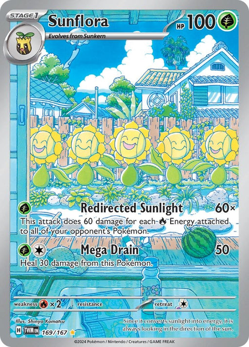 Image for Sunflora (169/167) (Holofoil) [SV06: Twilight Masquerade] - Pokemon