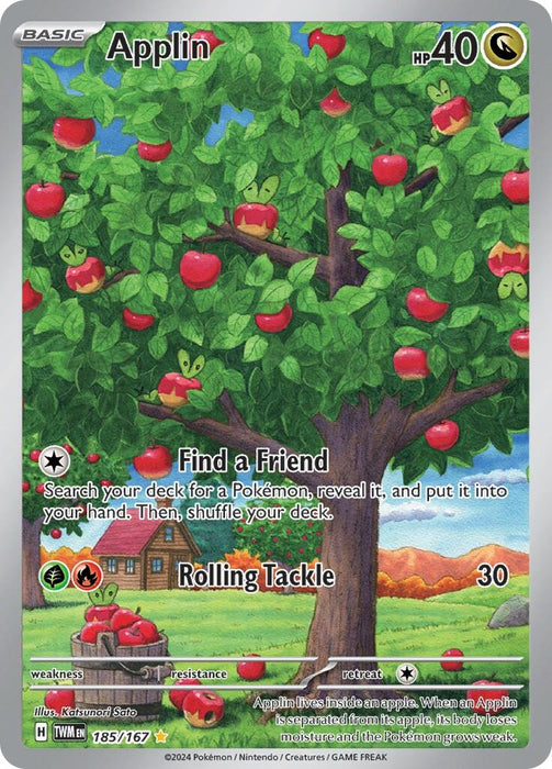 Image for Applin (185/167) (Holofoil) [SV06: Twilight Masquerade] - Pokemon