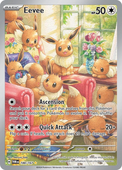 Image for Eevee (188/167) (Holofoil) [SV06: Twilight Masquerade] - Pokemon
