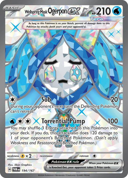 Image for Wellspring Mask Ogerpon ex (194/167) (Holofoil) [SV06: Twilight Masquerade] - Pokemon