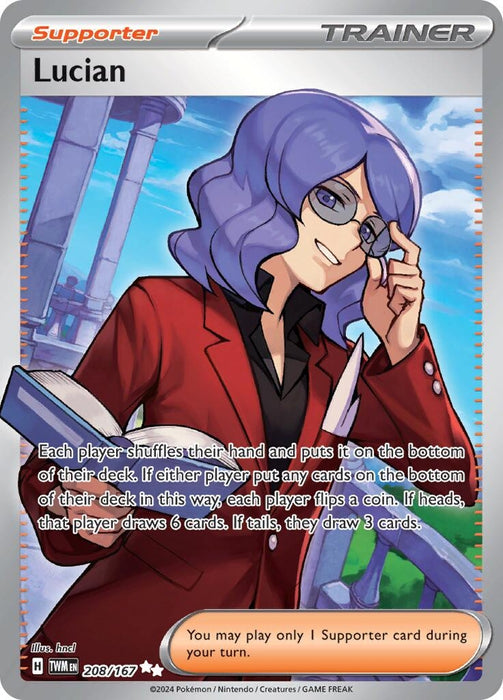 Image for Lucian (208/167) (Holofoil) [SV06: Twilight Masquerade] - Pokemon