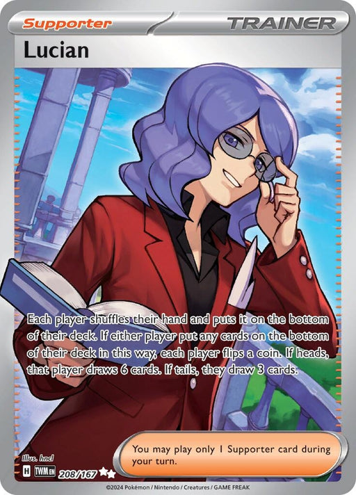 Image for Lucian (208/167) (Holofoil) [SV06: Twilight Masquerade] - Pokemon