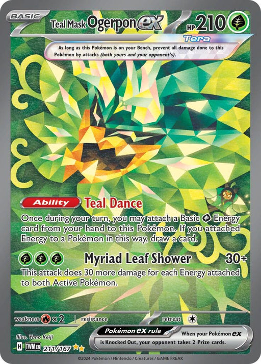 Image for Teal Mask Ogerpon ex (211/167) (Holofoil) [SV06: Twilight Masquerade] - Pokemon