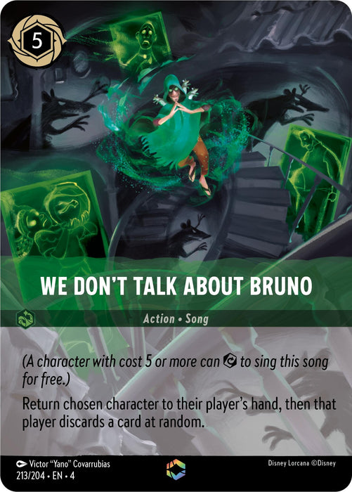 Image for We Don't Talk About Bruno (Enchanted) (213/204) (Holofoil) [Ursula's Return] - Disney Lorcana