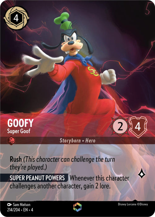 Image for Goofy - Super Goof (Enchanted) (214/204) (Holofoil) [Ursula's Return] - Disney Lorcana