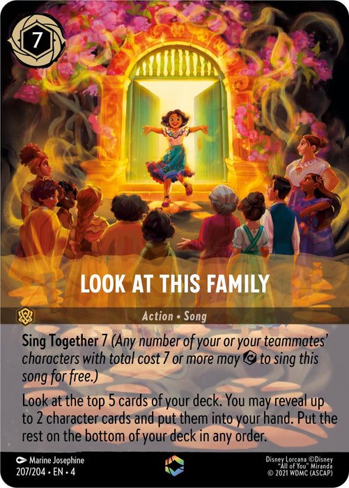 Image for Look at This Family (Enchanted) (207/204) (Holofoil) [Ursula's Return] - Disney Lorcana