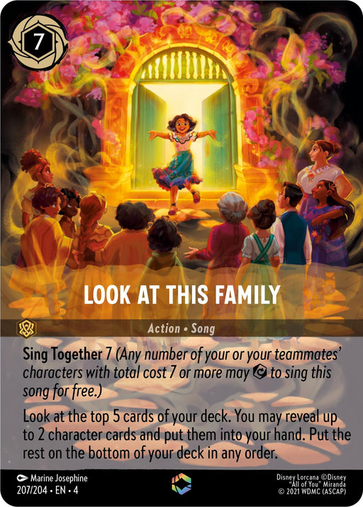 Image for Look at This Family (Enchanted) (207/204) (Holofoil) [Ursula's Return] - Disney Lorcana