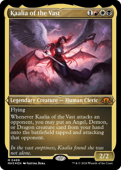 Image for Kaalia of the Vast (Foil Etched) (489) (Foil) [Modern Horizons 3] - Magic: The Gathering