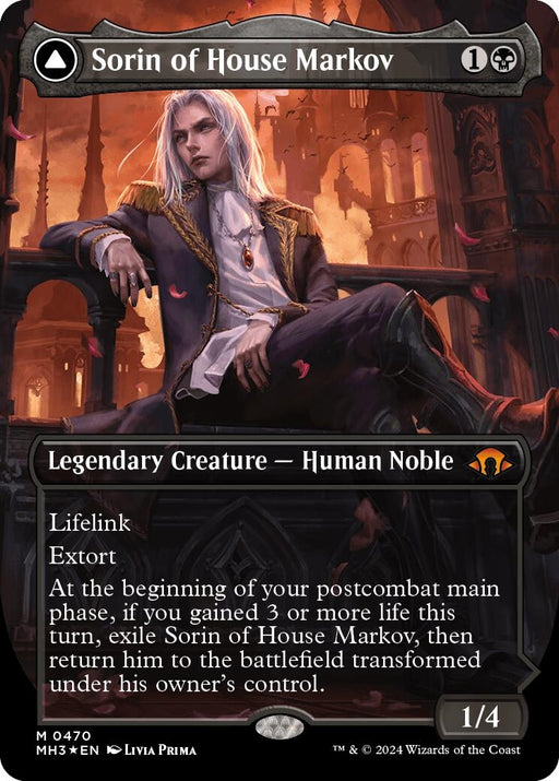 Image for Sorin of House Markov (Borderless) (Textured Foil) (470) (Foil) [Modern Horizons 3] - Magic: The Gathering
