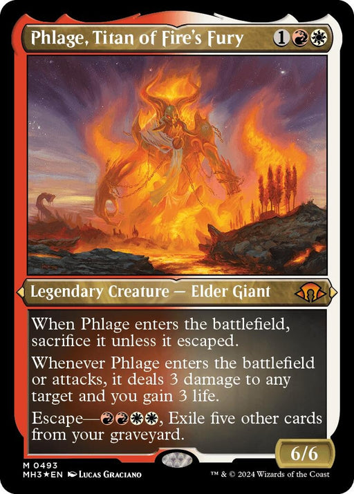 Image for Phlage, Titan of Fire's Fury (Foil Etched) (493) (Foil) [Modern Horizons 3] - Magic: The Gathering